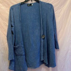 Blue cardigan